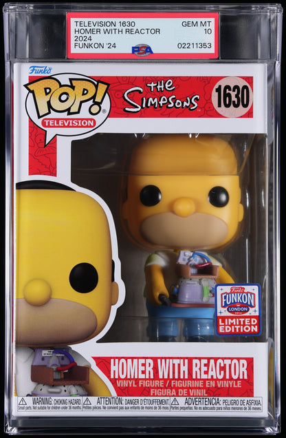 Funko Pop! PSA Graded The Simpsons: Homer with Reactor PSA Graded 10 GEM MINT Vinyl Figure #1630 Cert #02211353