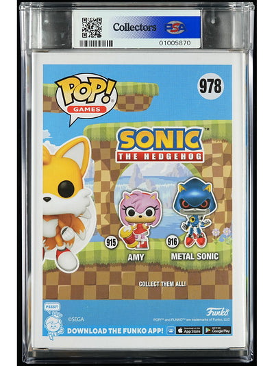 Funko Pop! Sonic the Hedgehog: Tails PSA Graded Vinyl Figure #978 Cert #01005870