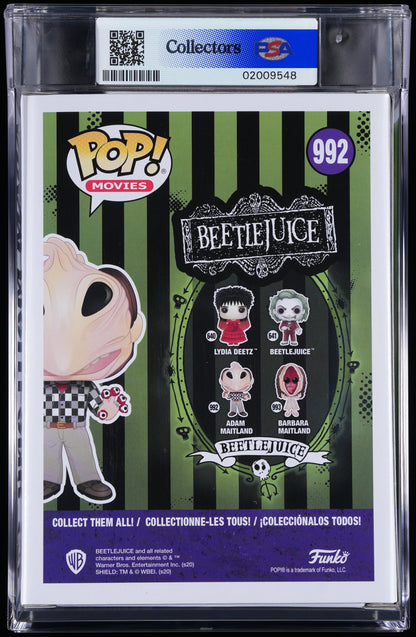 Funko Pop! PSA Graded Beetlejuice: Adam Maitland PSA Graded 10 GEM MINT Vinyl Figure #992 Cert #02009548