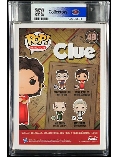 Funko Pop! Clue: Miss Scarlet (Candlestick) PSA Graded Vinyl Figure #49 Cert #02305584