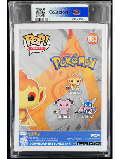 Funko Pop! Pokemon: Chimchar PSA Graded Vinyl Figure #963 Cert #02302951