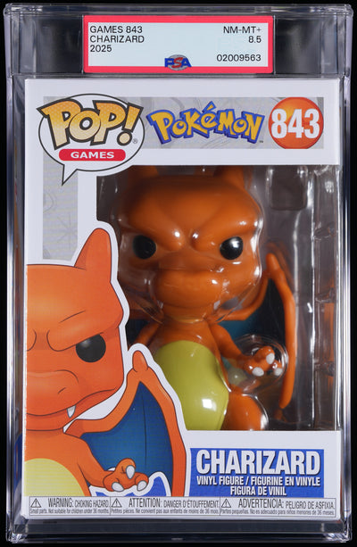 Funko Pop! PSA Graded Pokemon: Charizard PSA Graded 8.5 NM-MT+ Vinyl Figure #843 Cert #02009563