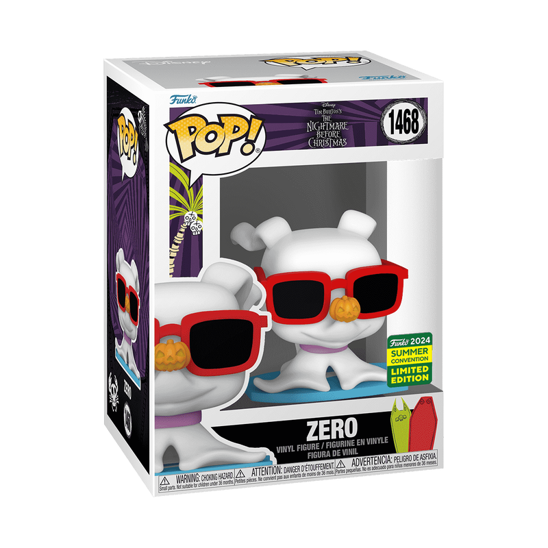 Funko Pop! Disney The Nightmare Before Christmas: Zero with Sunglasses (2024 Summer Convention) Vinyl Figure #1468