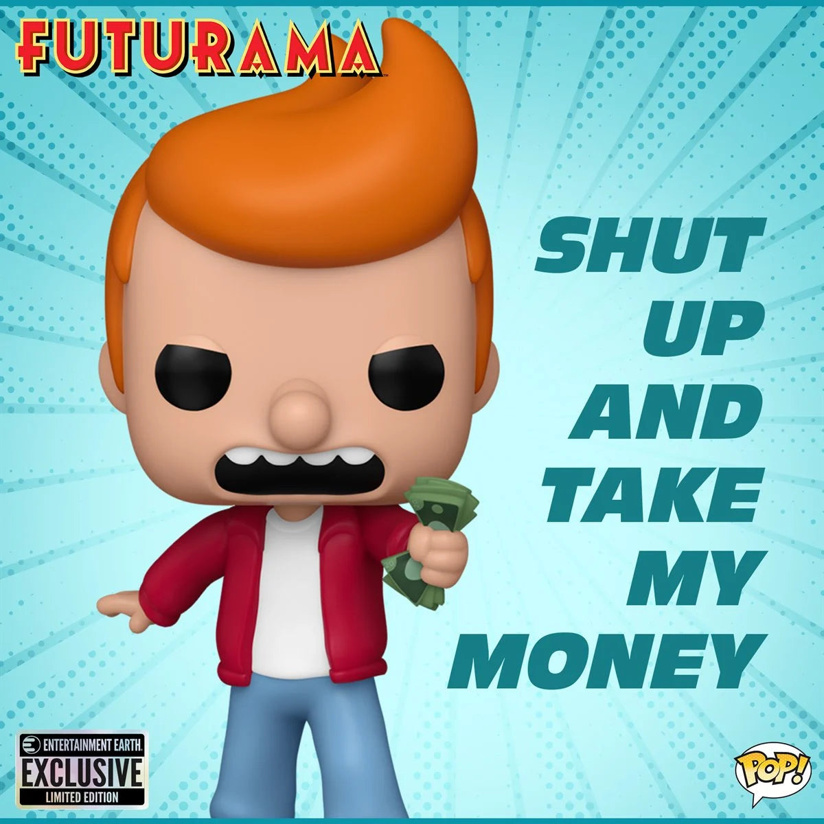 Funko Pop! Futurama: Philip J. Fry Meme Entertainment Earth Exclusive Vinyl Figure #1782