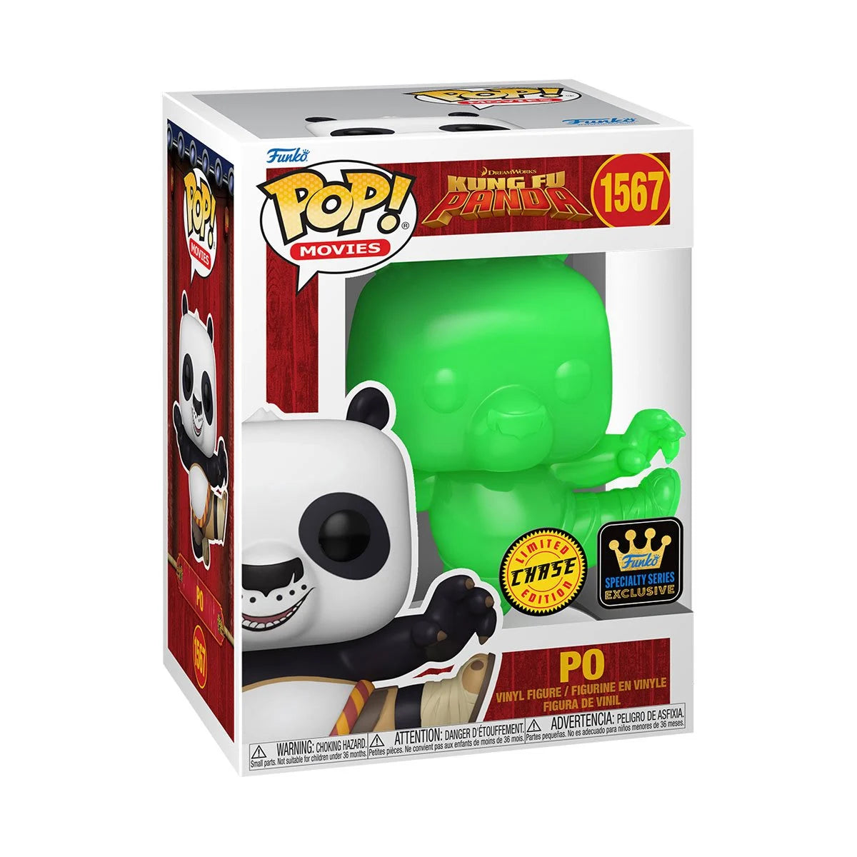 Funko Pop! Kung Fu Panda: Po (DreamWork's 30th Anniversary) Limited Edition Chase Specialty Series Exclusive Vinyl Figure #1567