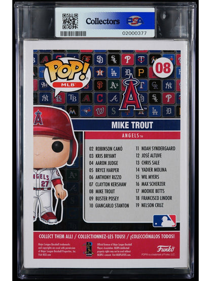 Funko Pop! MLB Los Angeles Angels: Mike Trout Vinyl Figure #08 PSA Graded
