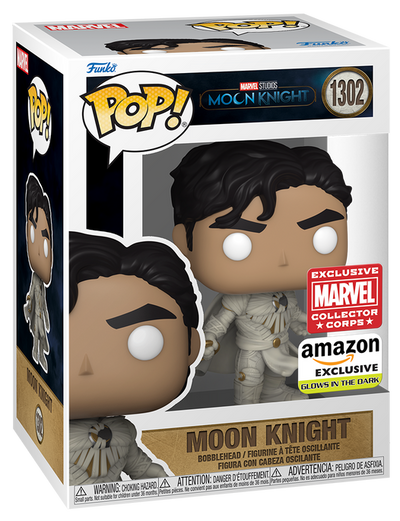 Funko Pop! Marvel Collector Corps: Moon Knight Glow in the Dark Amazon Exclusive Vinyl Figure #1302