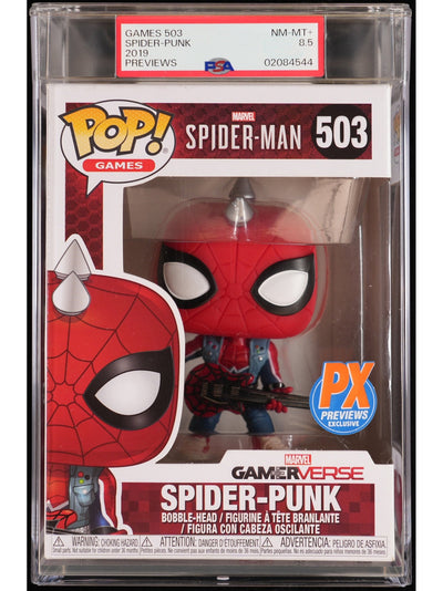 Funko Pop! Marvel Spider-Man GamerVerse: Spider-Punk PX Exclusive Vinyl Figure #1231 PSA Graded
