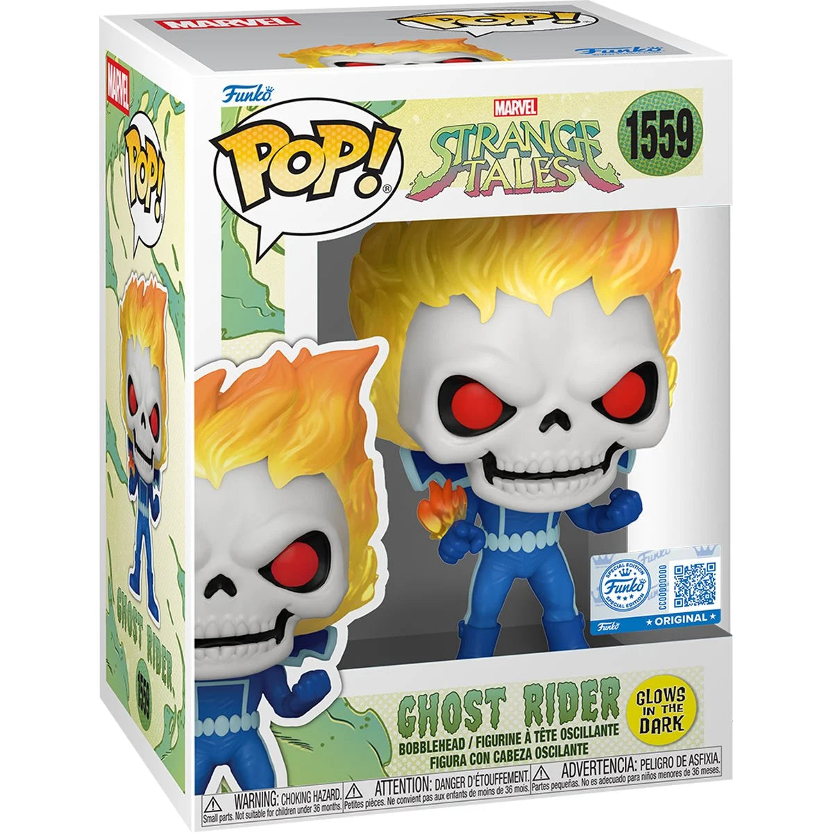 Funko Pop! Marvel Strange Tales: Ghost Rider GITD (Entertainment Earth Exclusive) Vinyl Figure #1559