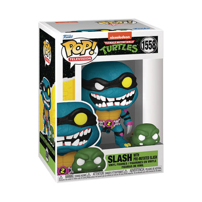 Funko Pop Mutant Ninja Turtles: Slash with Pre-Mutated Slash (Mouser) Vinyl Figure #1558
