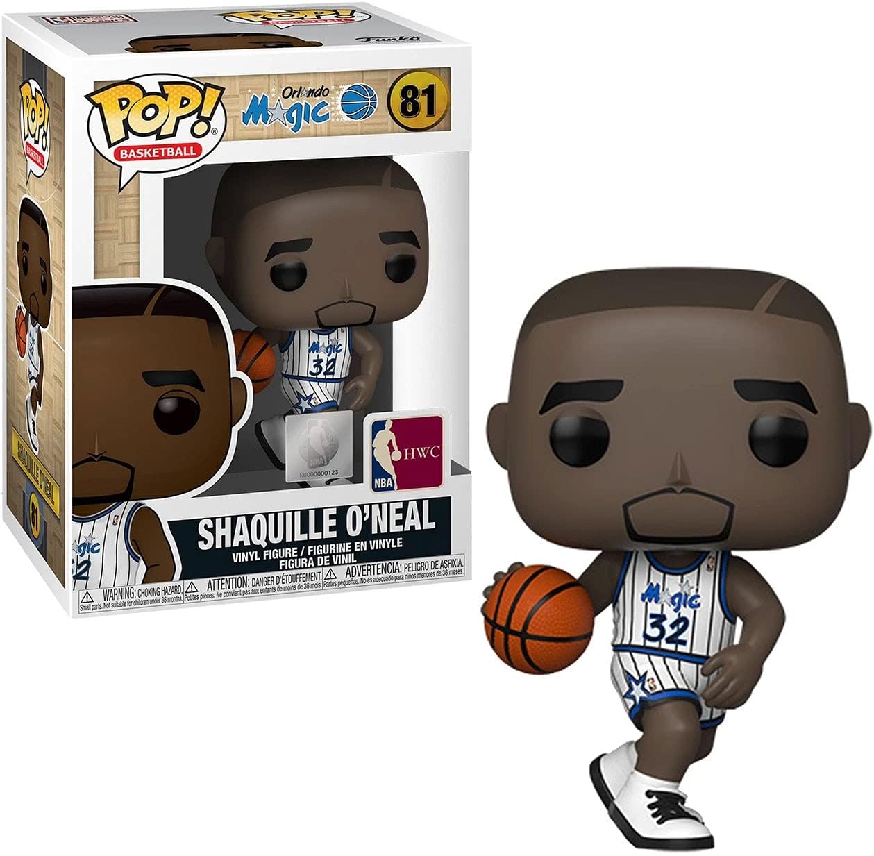 Funko Pop! NBA Orlando Magic: Shaquille O'Neal (Home Jersey) Vinyl Figure #81