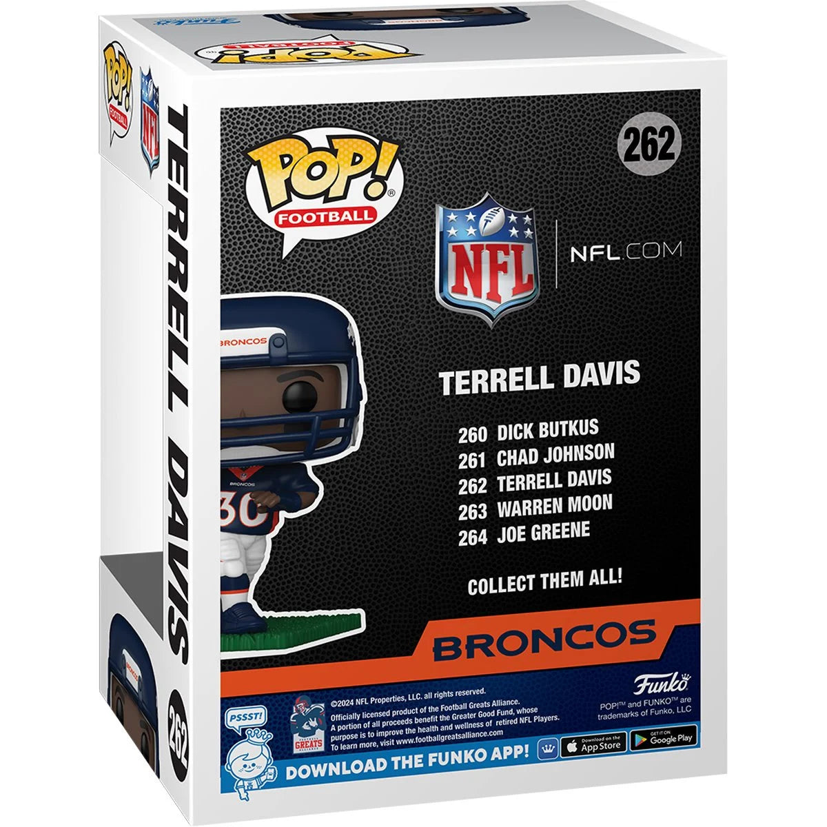 Funko Pop! NFL Denver Broncos: Terrell Davis (Legends) Vinyl Figure #262