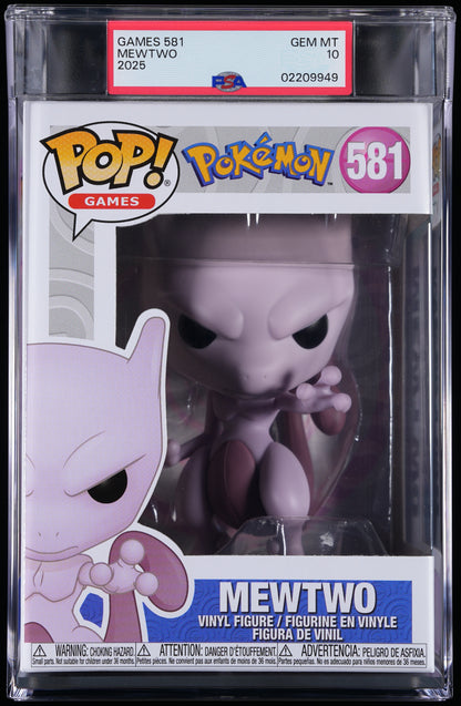 Funko Pop! Pokemon: Mewtwo PSA Graded Vinyl Figure #581 PSA Graded 10 GEM MINT