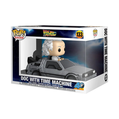 Funko Pop! Rides Back to the Future 40th Anniversary: Doc with Time Machine Vinyl Figure #133