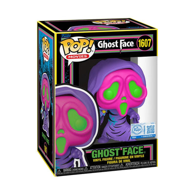 Funko Pop! Scream: Ghost Face Black Light Entertainment Earth (EE) Exclusive Vinyl Figure #1607