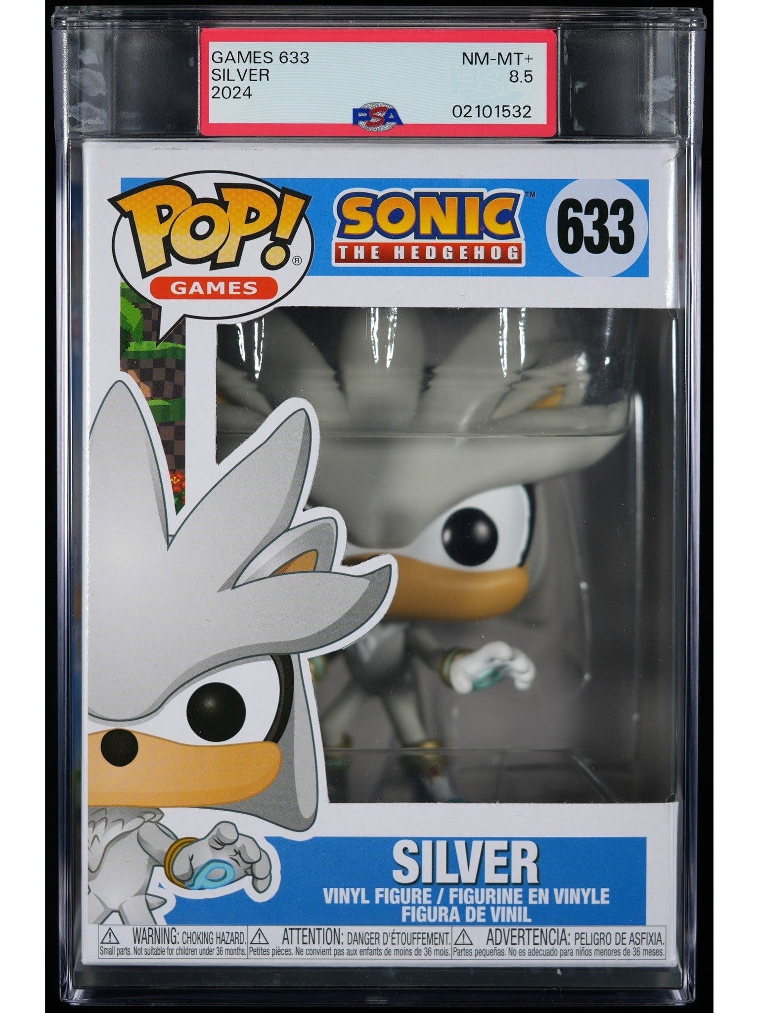 Funko Pop! Sonic the Hedgehog: Silver PSA Graded Vinyl Figure #633