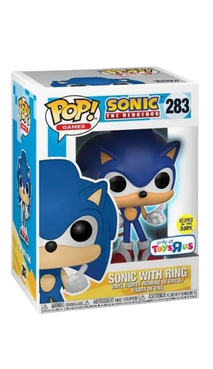 Funko Pop! Sonic the Hedgehog: Sonic with Ring Glow in the Dark Toys R Us Exclusive Vinyl Figure #283