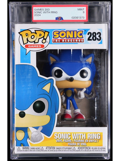 Funko Pop! Sonic the Hedgehog: Sonic with Ring Vinyl Figure #283 PSA Graded