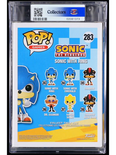 Funko Pop! Sonic the Hedgehog: Sonic with Ring Vinyl Figure #283 PSA Graded