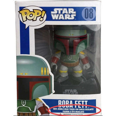 Funko Pop! Star Wars: Boba Fett (Blue Box, Small Font, Multilingual, No Age) Vinyl Figure #08