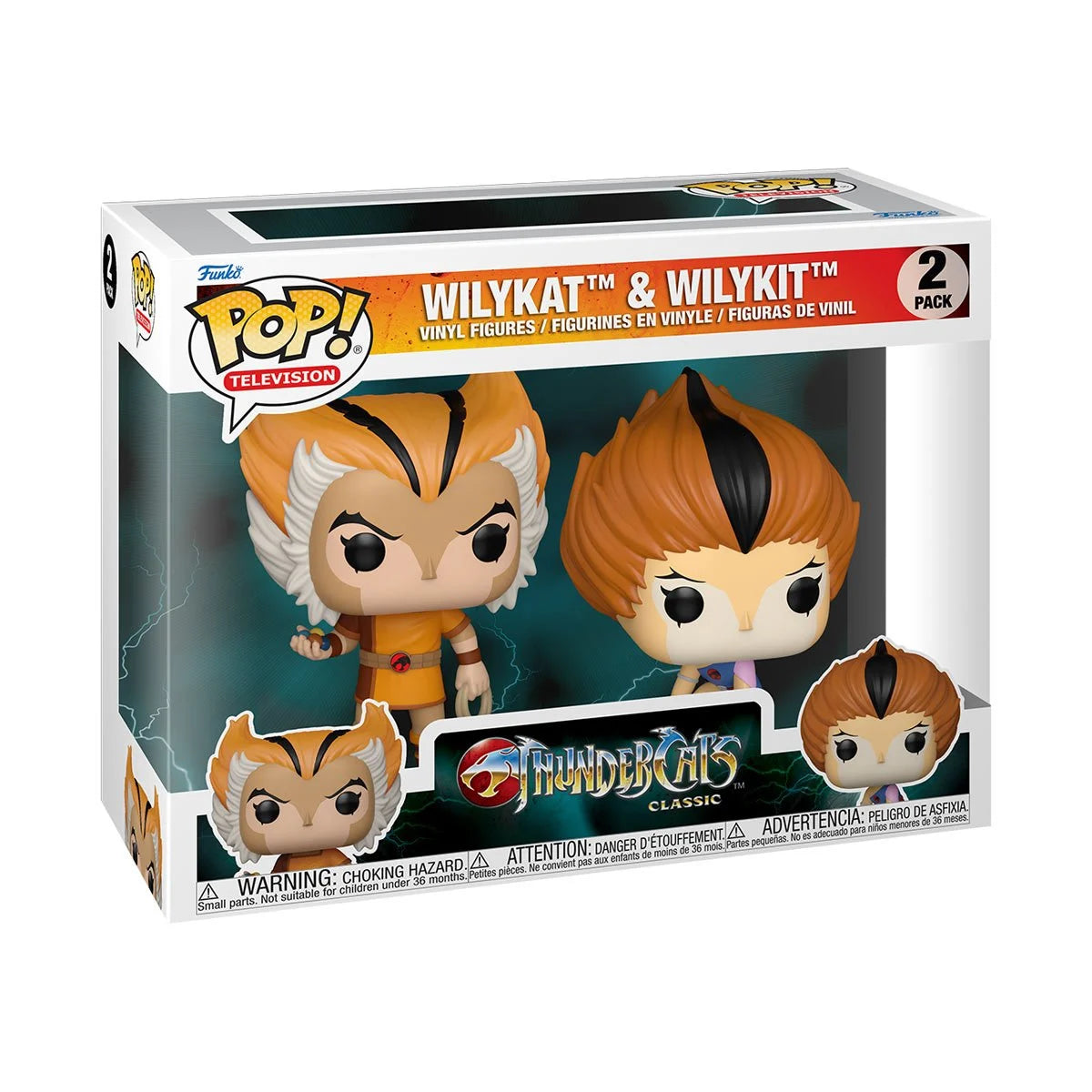 Funko Pop! ThunderCats: Wilykat and Wilykit Vinyl Figure 2-Pack