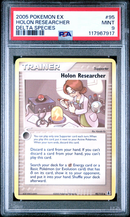 Pokemon Ex Delta Species 95 Holon Researcher PSA 9 MINT Cert #117967917