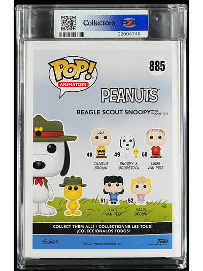 Funko Pop! Peanuts: B.S. Snoopy & Woodstock PSA Graded Vinyl Figure #885 Cert #02004746