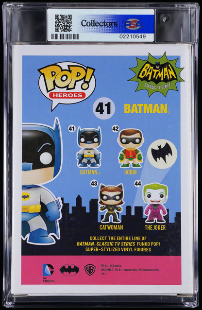 Funko Pop! PSA Graded Batman Classic 1966 TV Series: Batman (Metallic Alamo City) PSA Graded 8.5 NM-MT+ Vinyl Figure #41 Cert #02210549