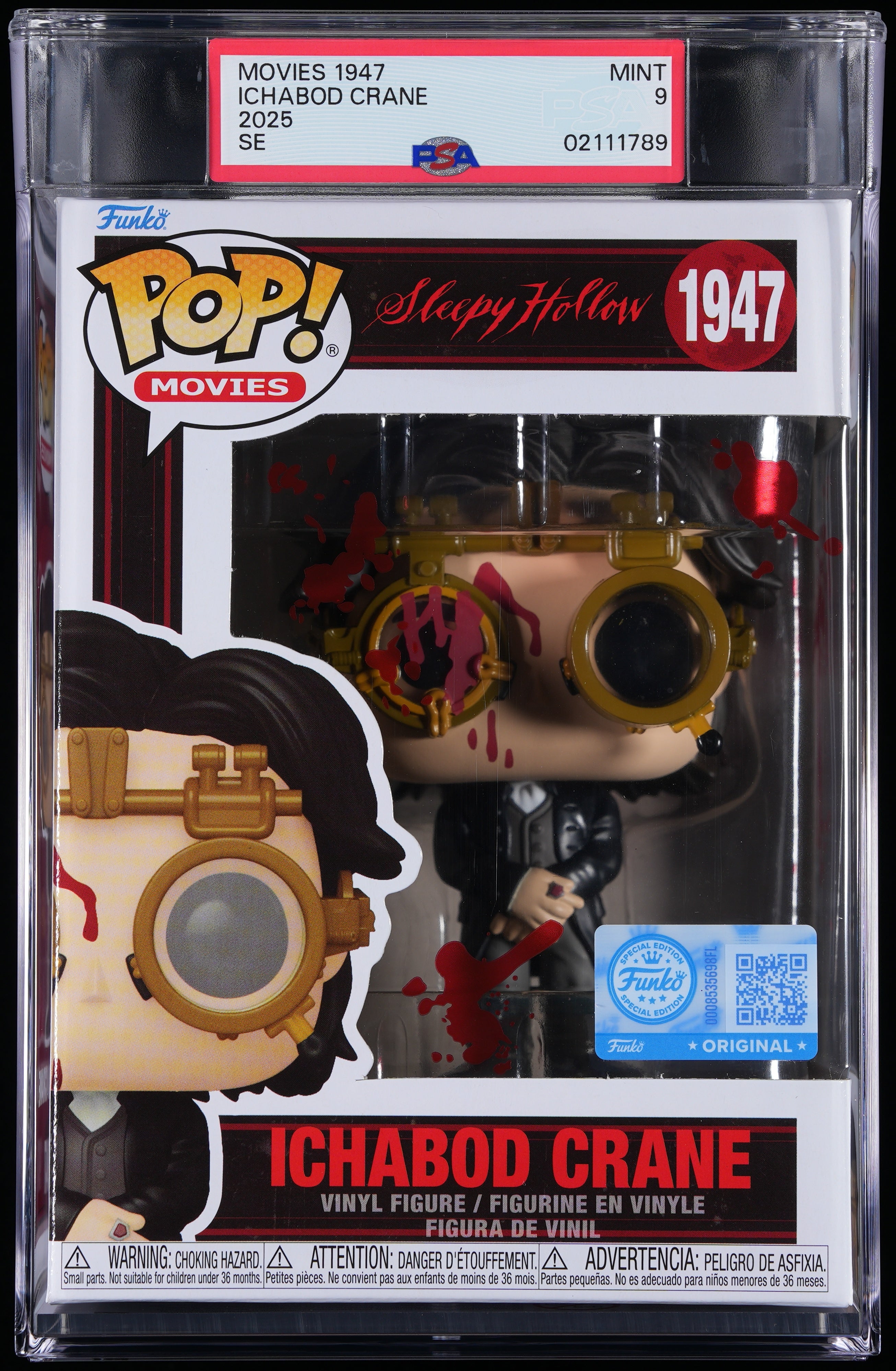 Funko Pop! PSA Graded Sleepy Hollow: Ichabod Crane PSA Graded 9 MINT Vinyl Figure #1947 Cert #02111789