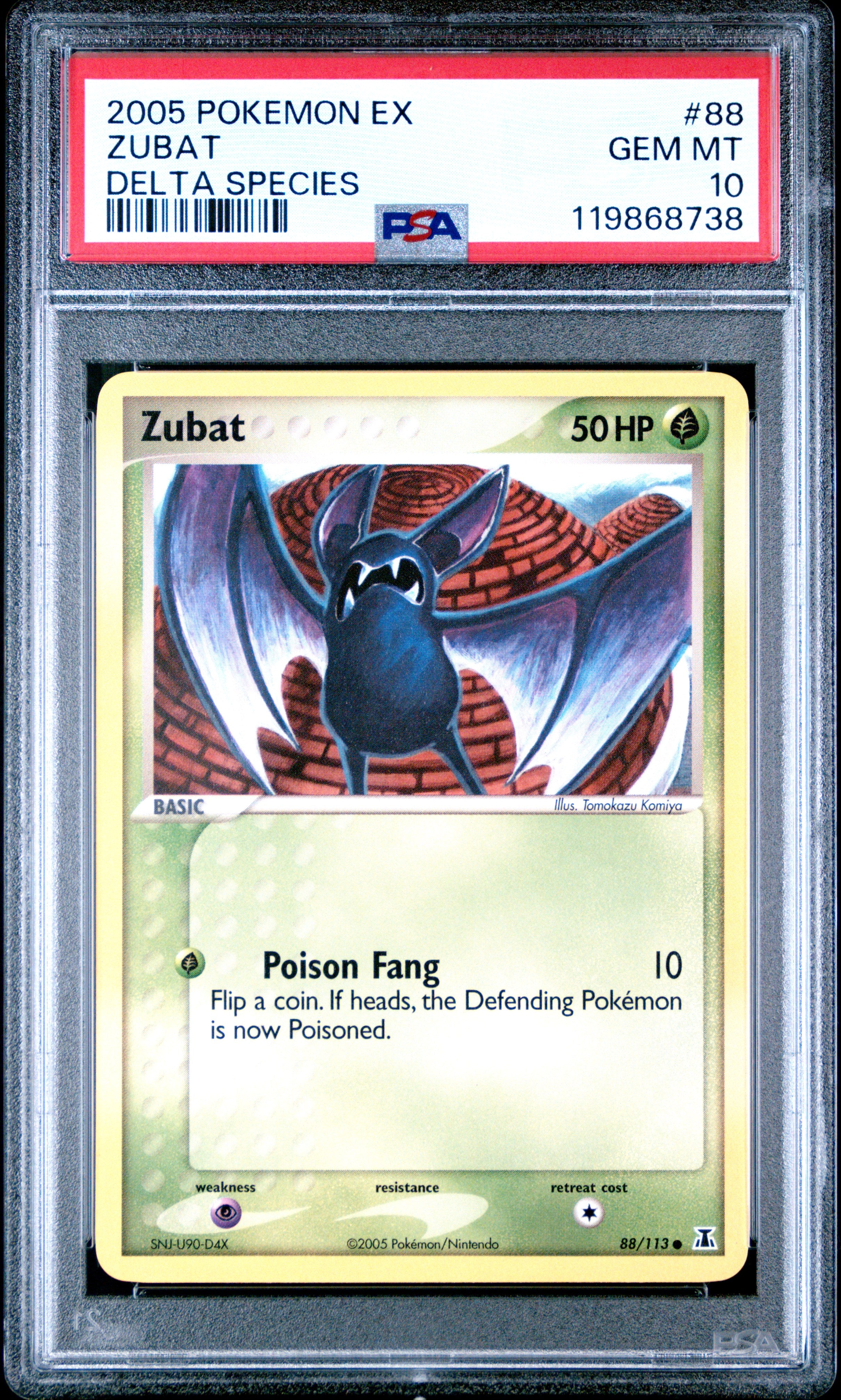 Pokemon Ex Delta Species 88 Zubat PSA 10 GEM MINT Cert #119868738