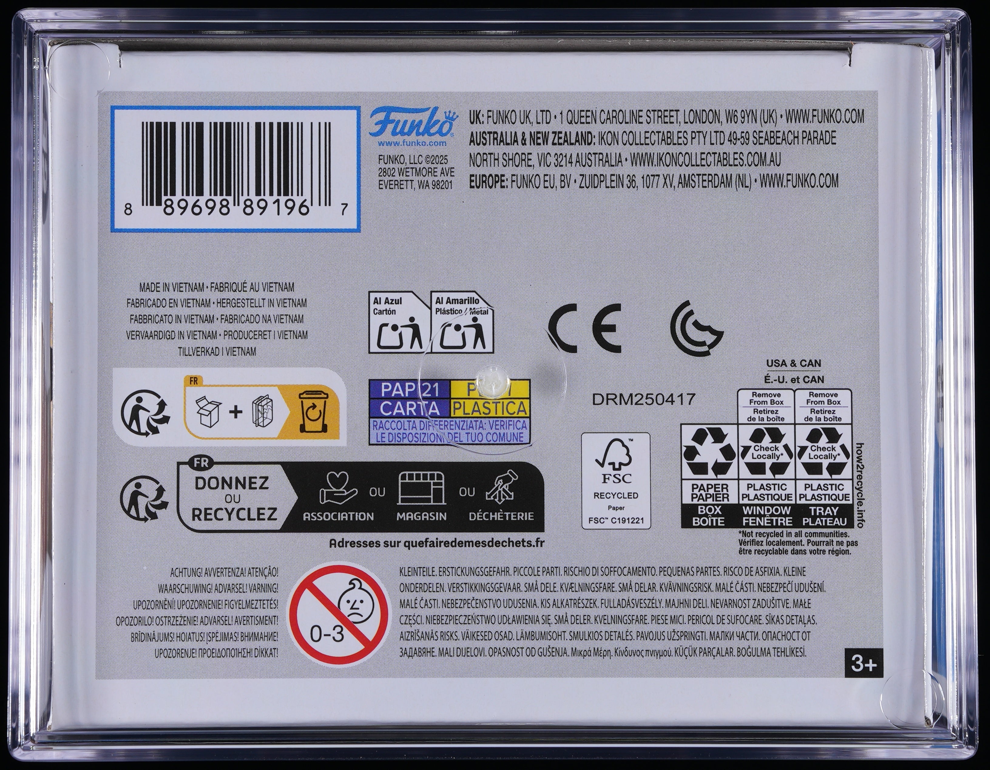 Funko Pop! PSA Graded DC Comics: Freddy as White Lantern Translucent (2025 Fundays) PSA Graded 8.5 NM-MT+ Vinyl Figure #SE Cert #02308495