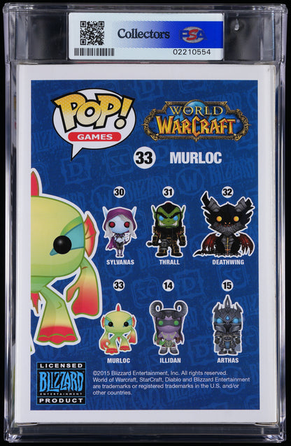 Funko Pop! PSA Graded World of Warcraft: Murloc (White GameStop) PSA Graded 9 MINT Vinyl Figure #33 Cert #02210554