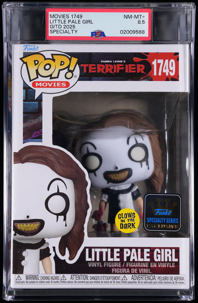 Funko Pop! PSA Graded Terrifier: Little Pale Girl (GITD Specialty Series)) PSA Graded 8.5 NM-MT+ Vinyl Figure #1749 Cert #02009568