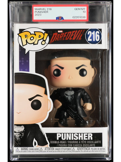 Funko Pop! Daredevil: Punisher PSA Graded Vinyl Figure #216 Cert #02201038