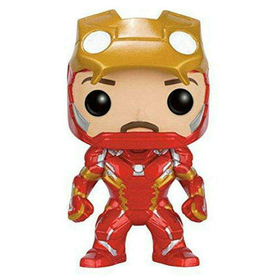 Funko Pop! Marvel Captain America Civil War: Iron Man [Unmasked] Hot Topic Vinyl Figure #136
