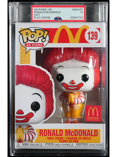 Funko Pop! McDonald's: Ronald McDonald PSA Graded Vinyl Figure #139 Cert #02301724