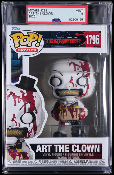 Funko Pop! PSA Graded Terrifier 2: Art the Clown with Head PSA Graded 9 MINT Vinyl Figure #1796 Cert #02309165