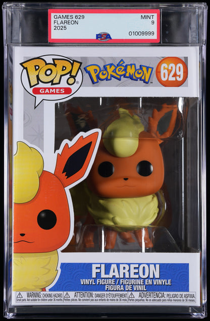 Funko Pop! PSA Graded Pokemon: Flareon PSA Graded 9 MINT Vinyl Figure #629 Cert #01009999