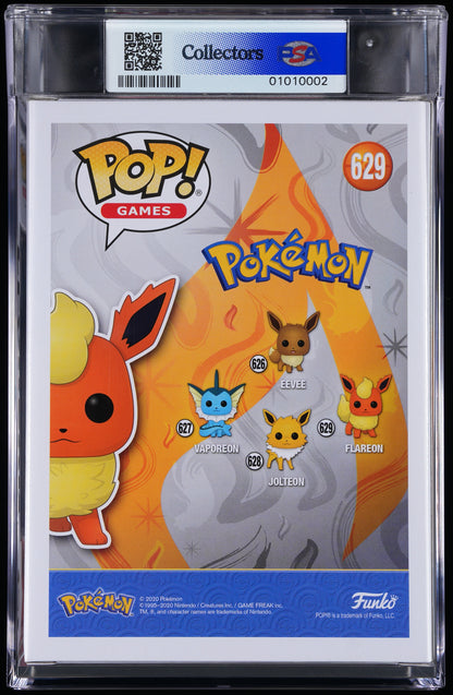 Funko Pop! PSA Graded Pokemon: Flareon PSA Graded 8.5 NM-MT+ Vinyl Figure #629 Cert #01010002