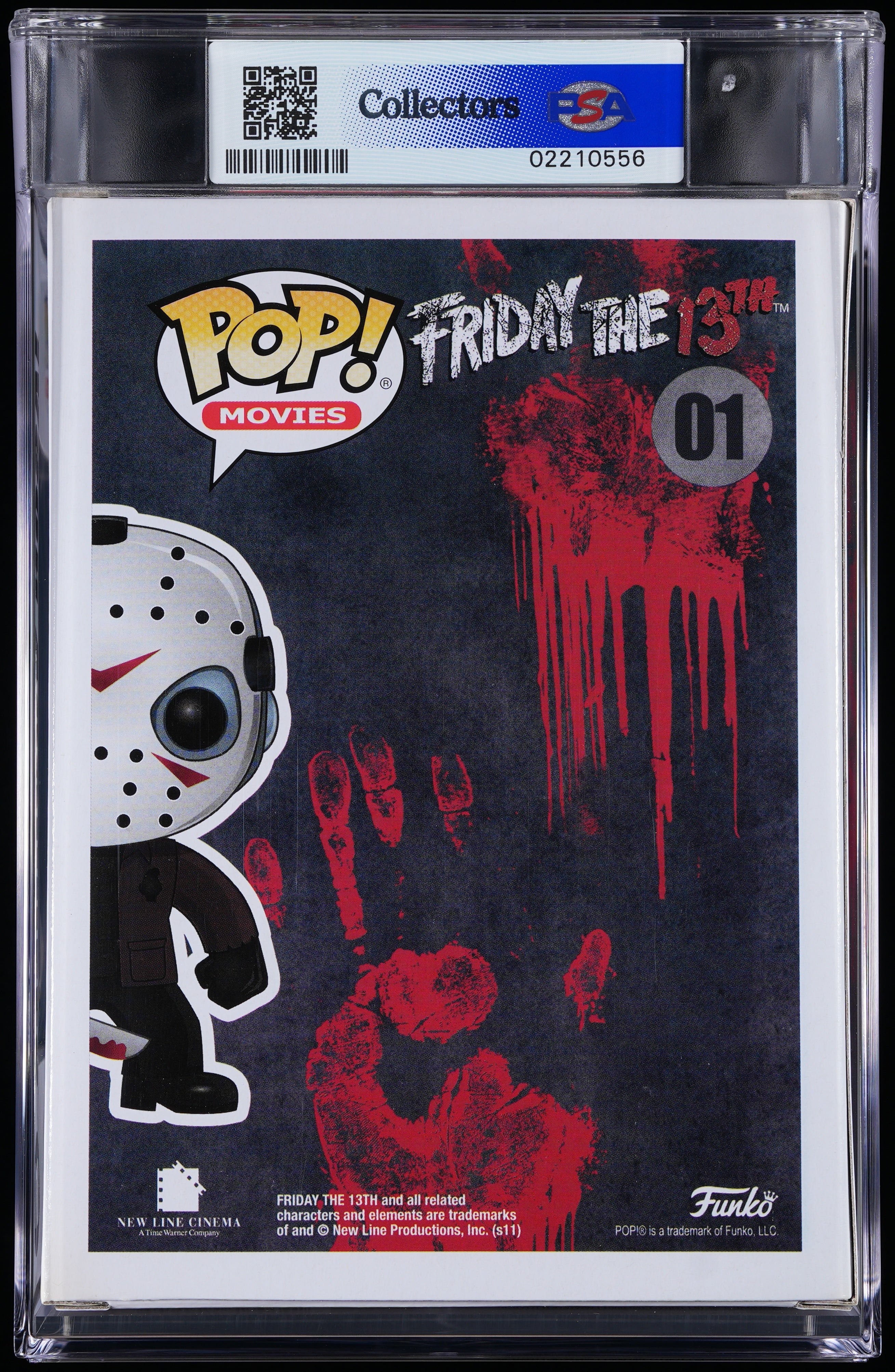Funko Pop! PSA Graded Friday the 13th: Jason Voorhees (Teal GITD Chase) PSA Graded 9 MINT Vinyl Figure #01 Cert #02210556