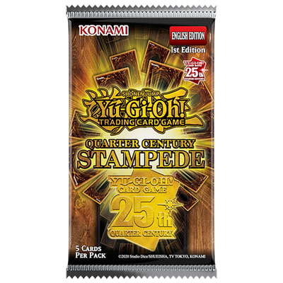 Konami Yu-Gi-Oh! Quarter Century Stampede Trading Card Game Booster Pack (5 Cards)