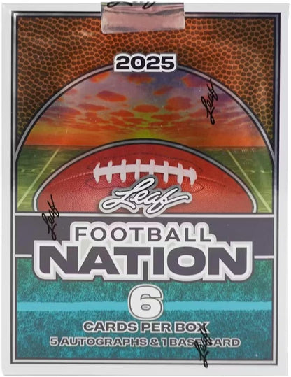 Leaf: 2025 Football Nation Hobby Box (6 Cards)