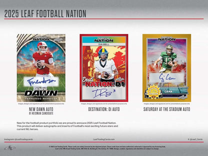 Leaf: 2025 Football Nation Hobby Box (6 Cards)