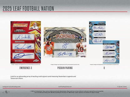 Leaf: 2025 Football Nation Hobby Box (6 Cards)