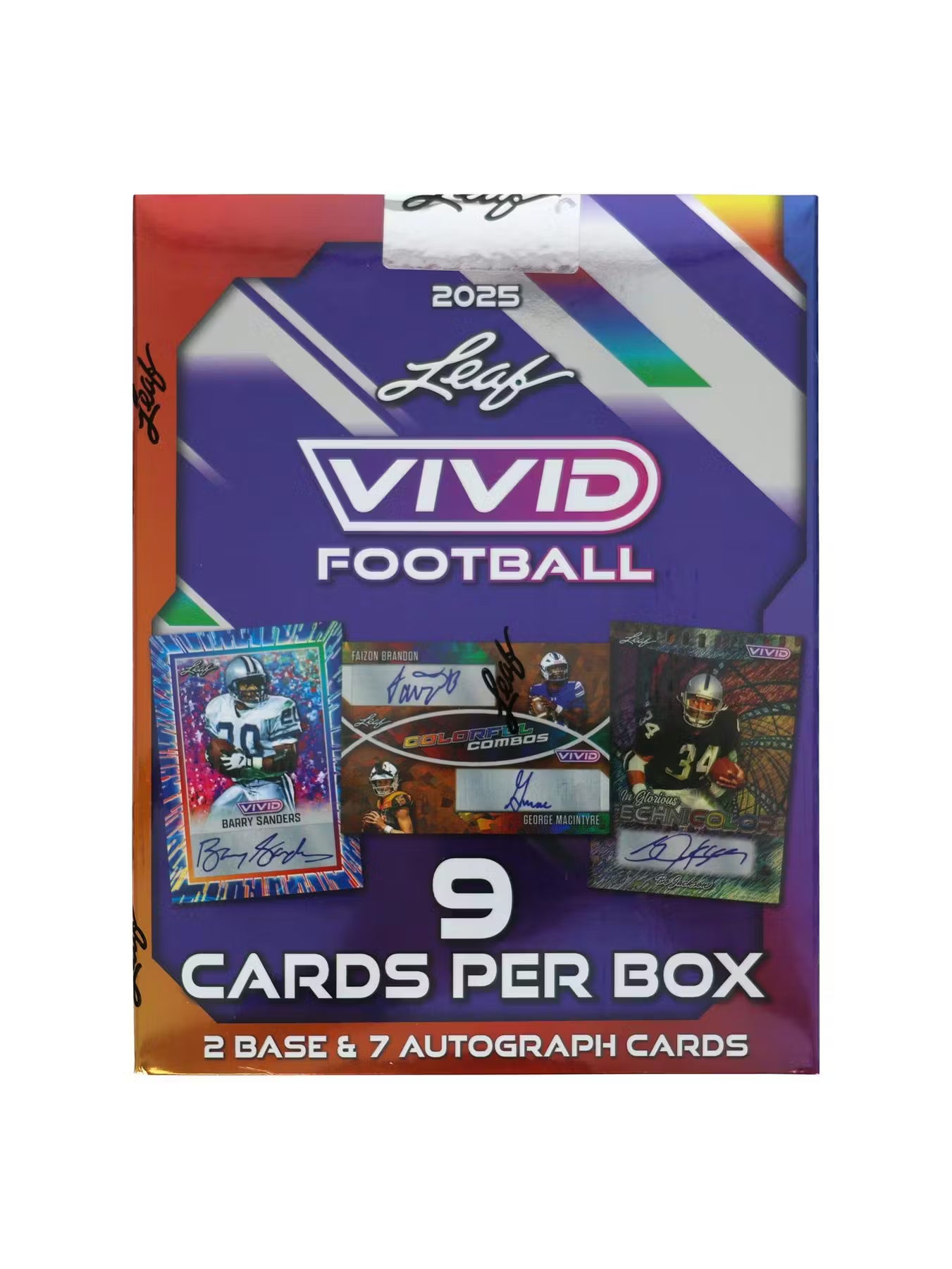 Leaf: 2025 Vivid Football Hobby Box (9 Cards)