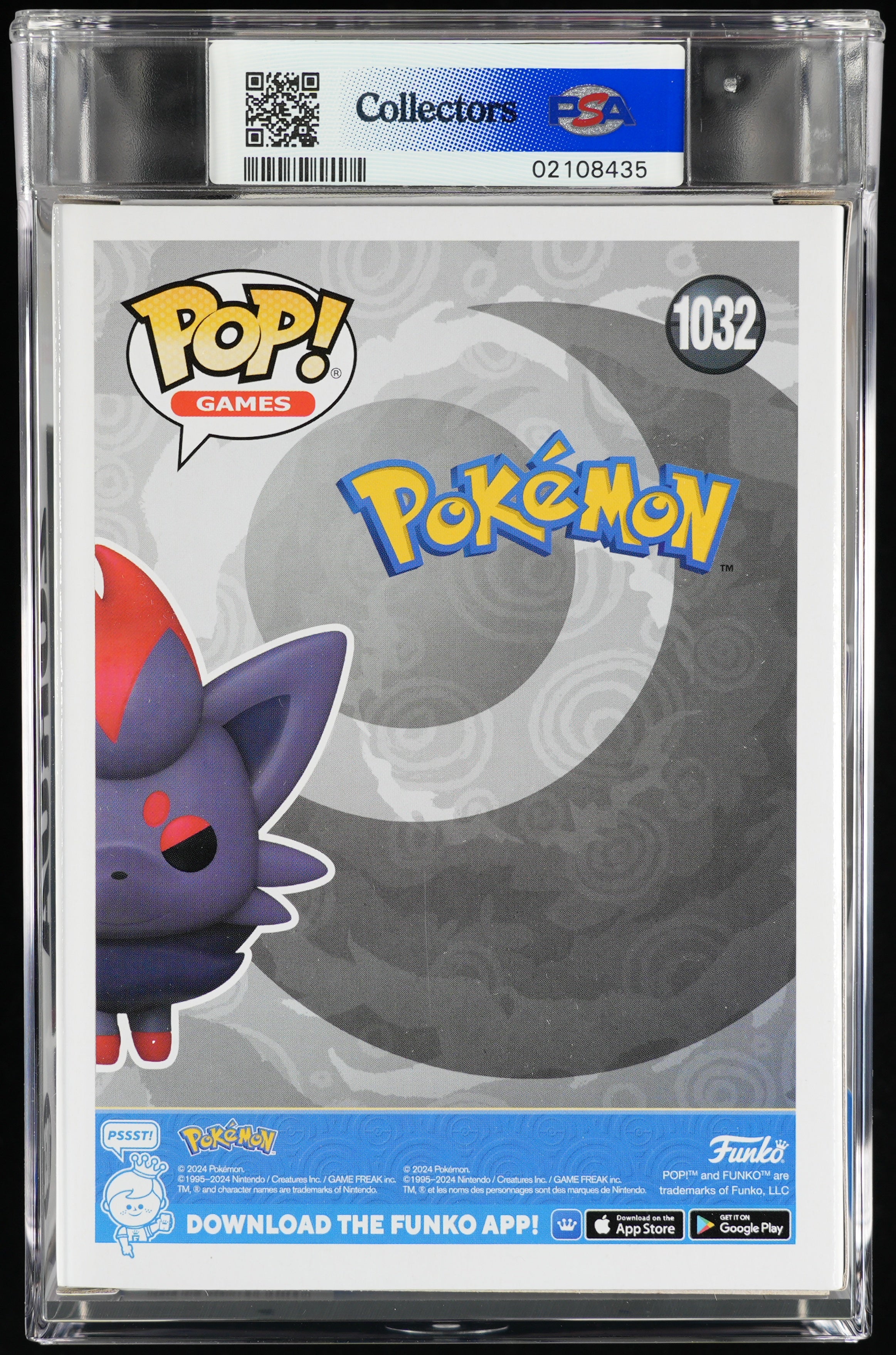 Funko Pop! PSA Graded Pokemon: Zorua PSA Graded 10 GEM MINT Vinyl Figure #1032