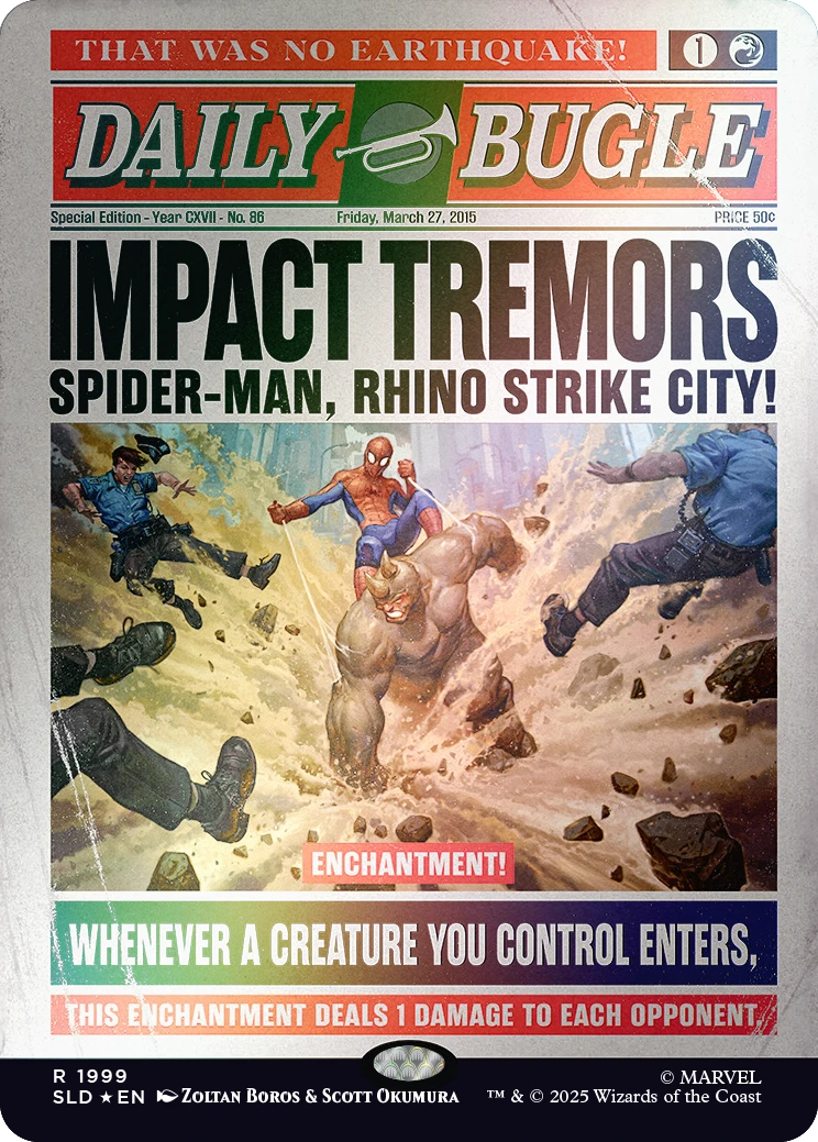 Magic The Gathering: Secret Lair x Marvel's Spider-Man: Daily Bugle Breaking News (Rainbow Foil)