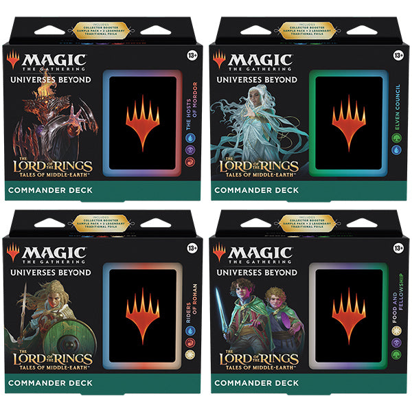Magic the Gathering: Lord of the Rings Tales of Middle-Earth Commander Deck Display (4 Decks)