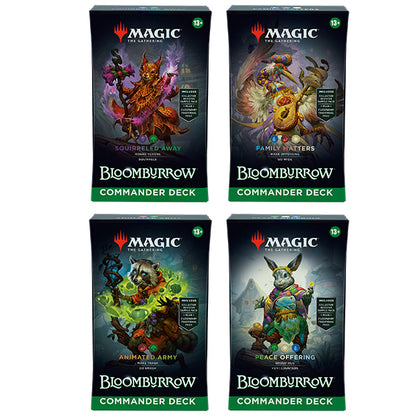 Magic the Gathering TCG: Bloomburrow Commander Deck Display (4 Decks)