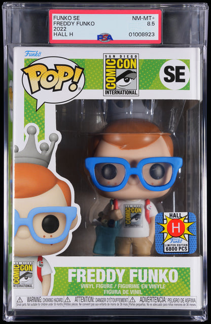 Funko Pop! PSA Graded Freddy Funko: Freddy Funko (2022 SDCC Hall H) PSA Graded 8.5 NM-MT+ Vinyl Figure #SE Cert #01008923